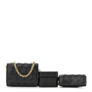 Authentic Bottega Veneta Nappa Intrecciato Card Case Wallet On Chain RETAIL$2500